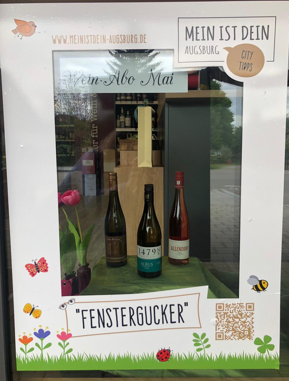 Fenstergucker bei Weinladen Lemberger in Gersthofen